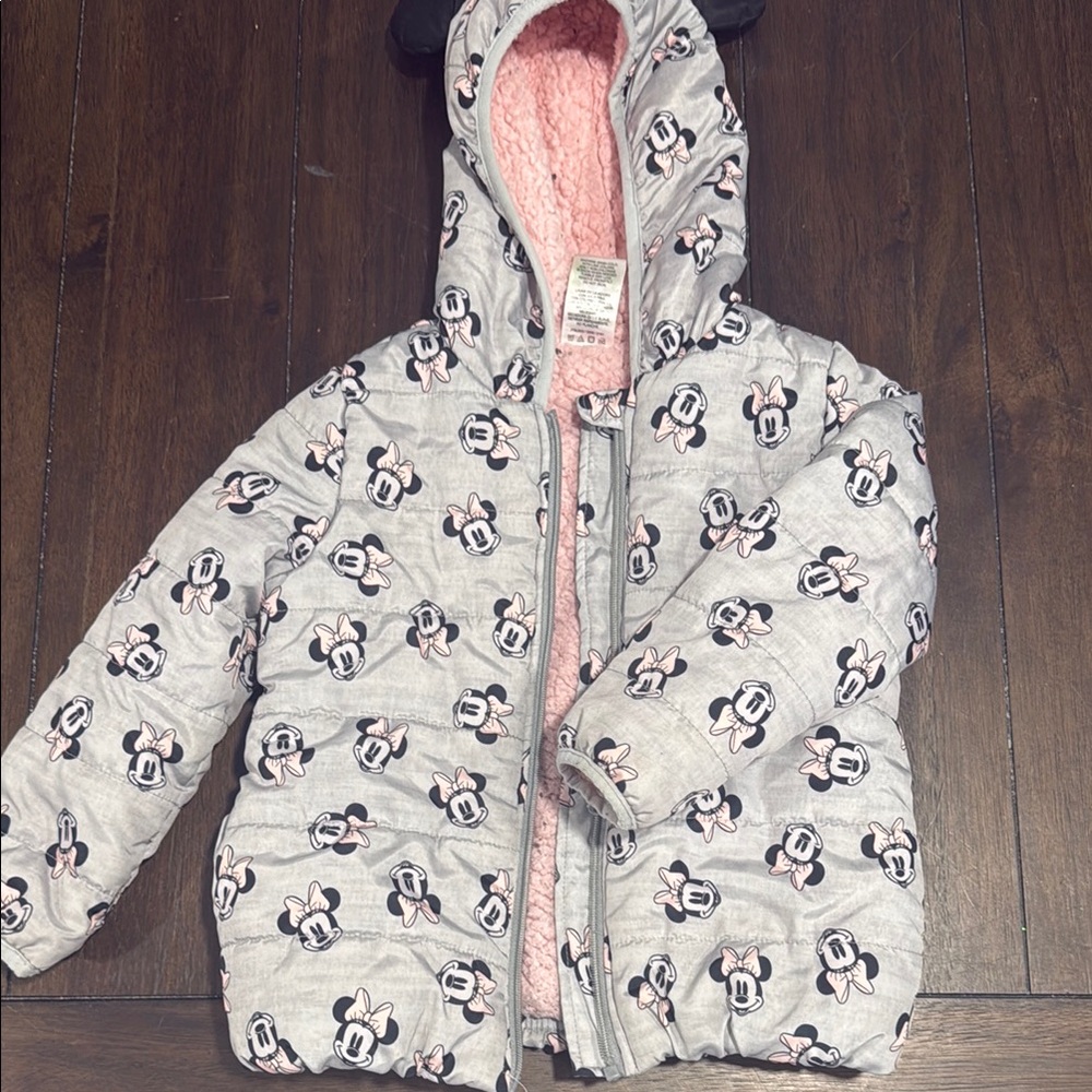 Disney Minnie Mouse Hooded Jacket - Black and Pink